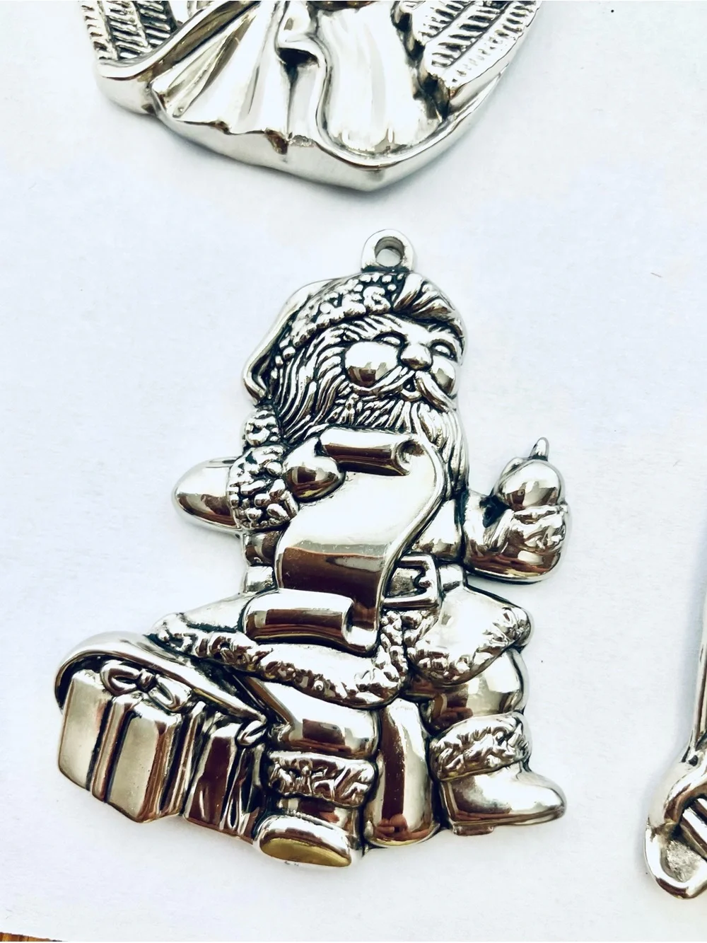 Gorham Silver Colored Metal Christmas Ornaments Lot(7)